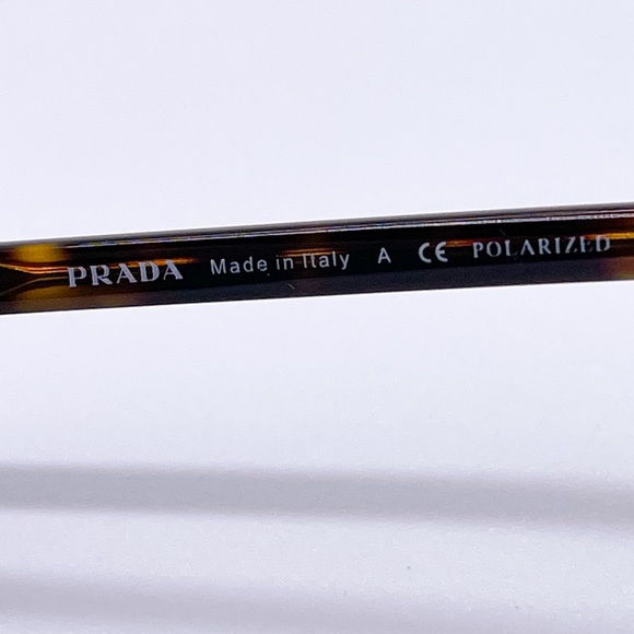 NEW PR58YS ZVN5Y1 POLARIZED PRADA SUNGLASSES SPR 58Y GOLD BROWN EYEWEAR PR 58YS - Picture 9 of 11